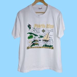 Vtg 90's Puerto Rico Tourist Tee